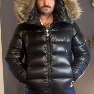 Moncler puffer coat with fur